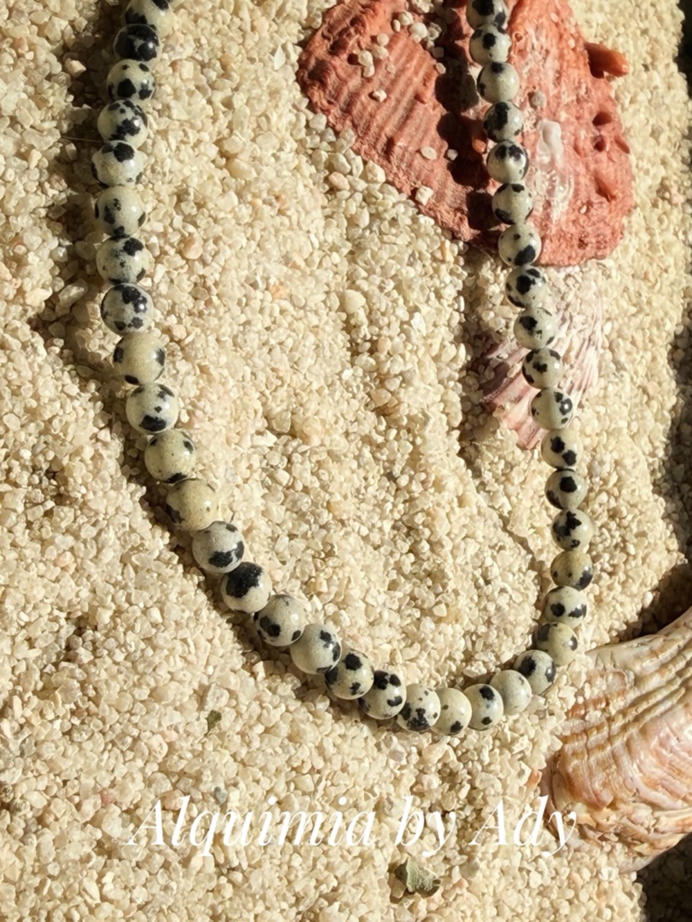 SUPER DAINTY | SIMPLE +Beaded Necklace | DALMATIAN JASPER